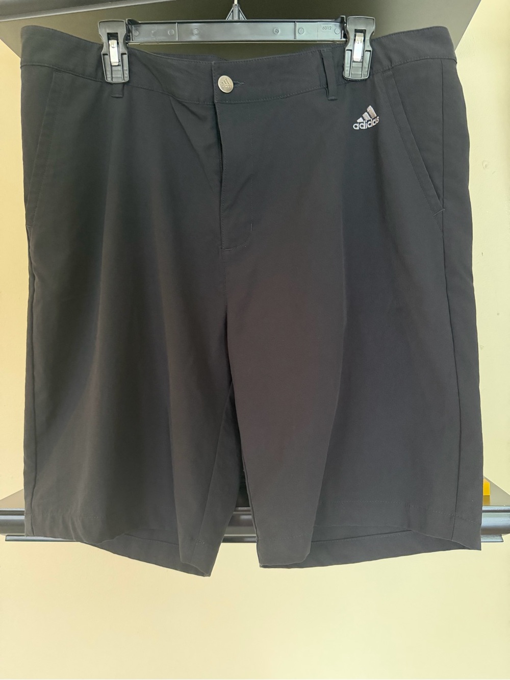 adidas Black Athletic Golf Shorts with Logo